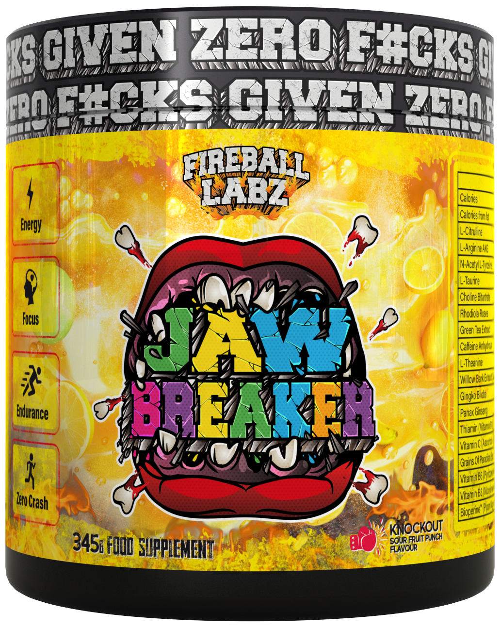 FIREBALL LABZ JAW BREAKER PRE-WORKOUT 345G